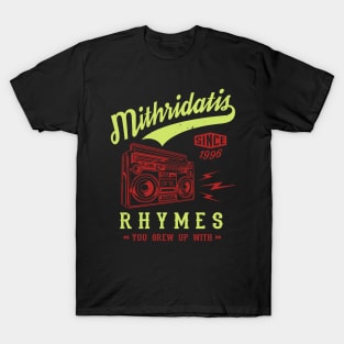 Rhymes You Grew Up With - Lime / Red T-Shirt